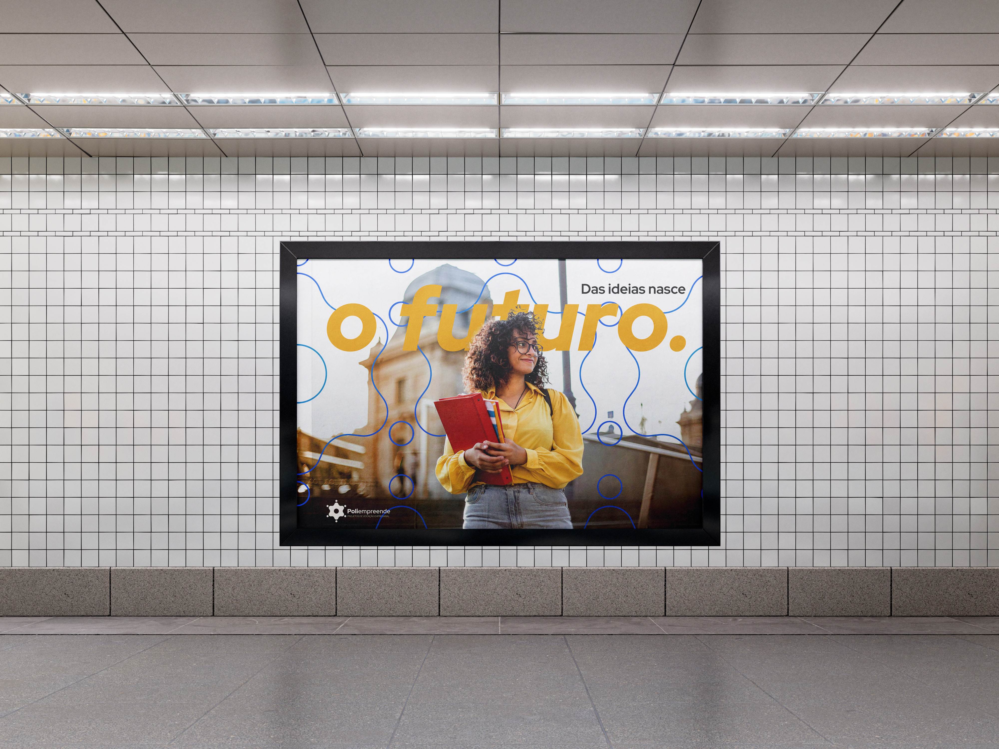 Poliempreende, identidade e materiais promocionais